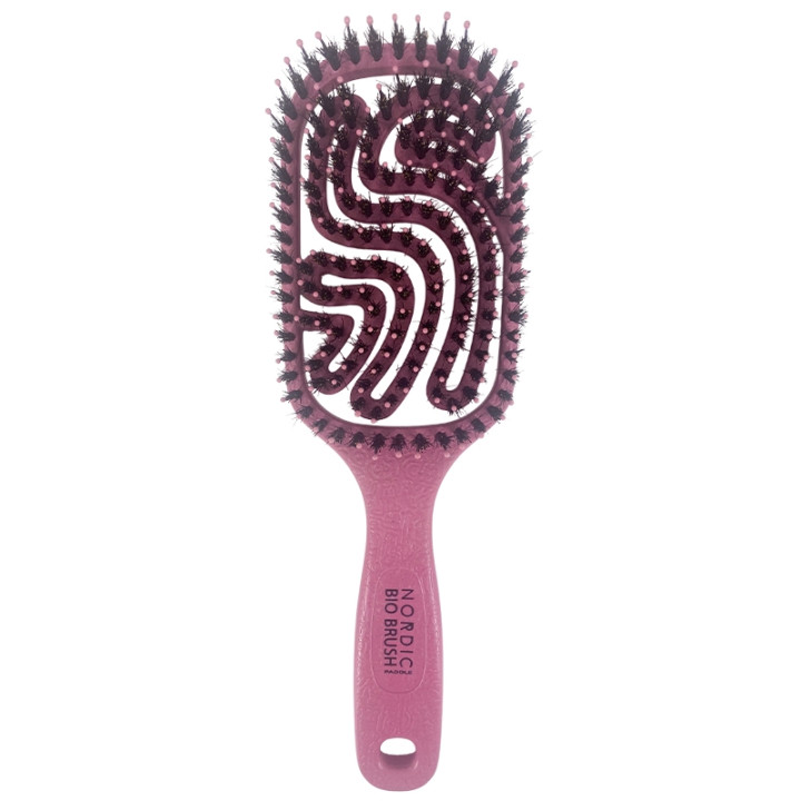 Nordic Bio Brush Paddel Nature Lys Rosa